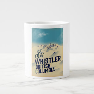 Caneca De Café Grande Assobiador,poster de esqui Vancouver British Colum