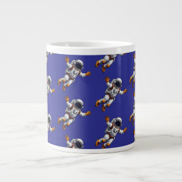 Caneca De Café Grande Astronauta no espaço