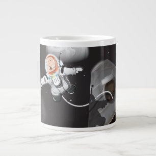 Caneca De Café Grande Astronauta Space Walk fora da cápsula