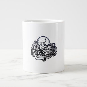 Caneca De Café Grande Até a morte nos fazer parte do clássico - esquelet