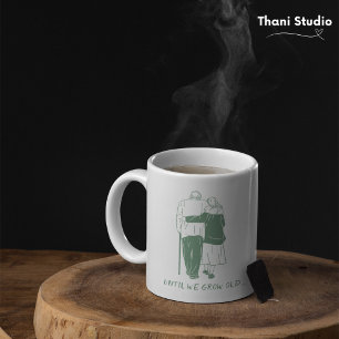 Caneca De Café Grande Até Crescermos Namorados Moderno Minimalista