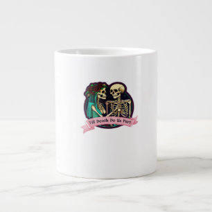 Caneca De Café Grande Até que a morte nos faça parte da arte Namorados -