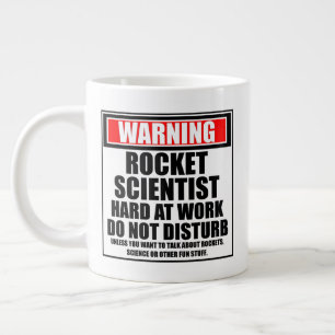 Caneca De Café Grande Atenção ao Duro de Foguete no Trabalho