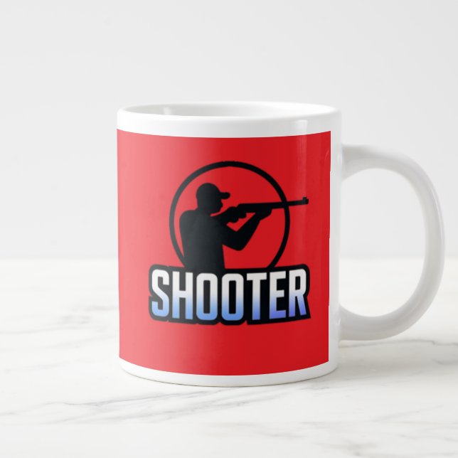 Caneca De Café Grande Atirador - Marksman Silhouette Premium Design (Direita)