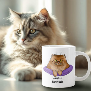 Caneca De Café Grande Atitude tem Catitude