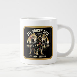 Caneca De Café Grande Atlanta Georgia Rottweiler Cultural Pride Art