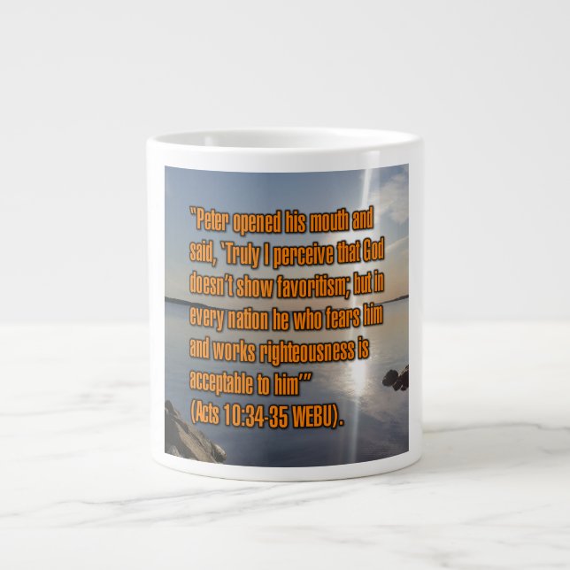 Caneca De Café Grande Atos 10:34-35 WEBU Mug (Frente)