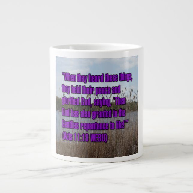 Caneca De Café Grande Atos 11:18 WEBU Mug (Frente)
