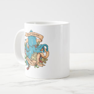 Caneca De Café Grande Aumento do polvo do monstro Kraken