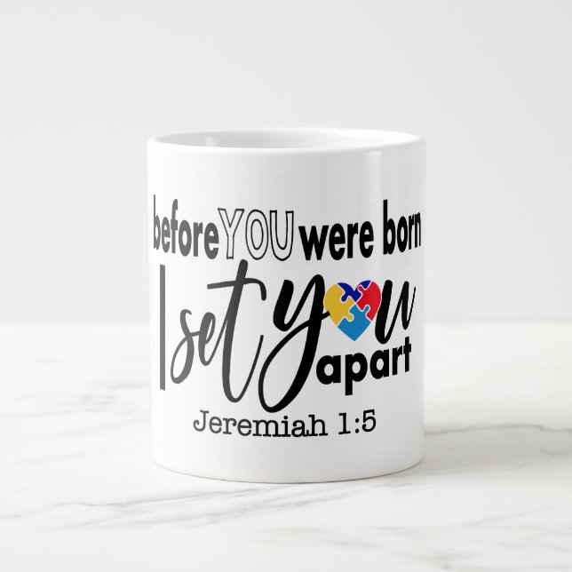Caneca De Café Grande Autismo Gift Jumbo Mug (Frente)