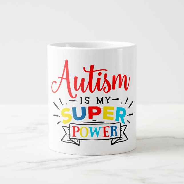 Caneca De Café Grande Autismo Jumbo Mug (Frente)