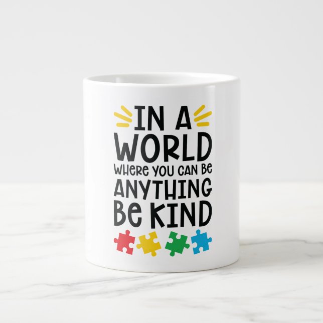 Caneca De Café Grande Autismo Jumbo Mug (Frente)