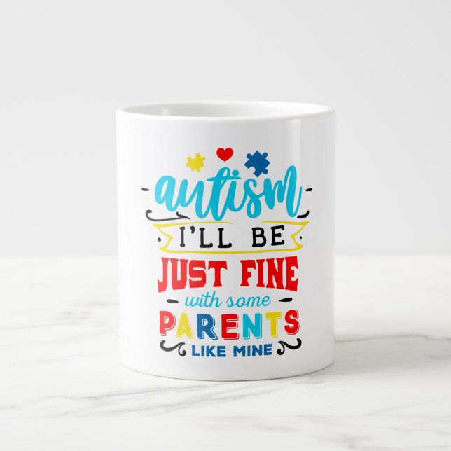 Caneca De Café Grande Autismo Jumbo Mug (Frente)