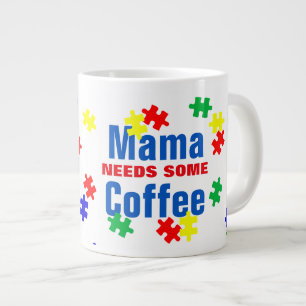 Caneca De Café Grande Autismo Mama - Jumbo Mug