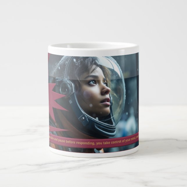 Caneca De Café Grande "Autocontrole É SEU Superpoder" (Frente)