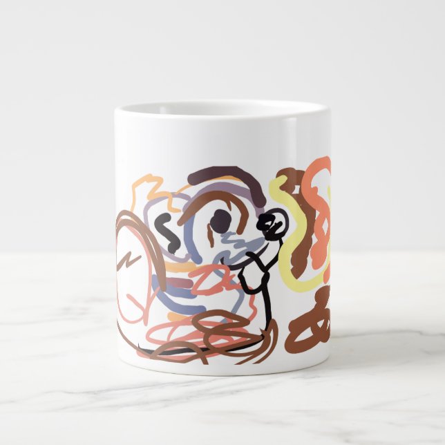 Caneca De Café Grande Autumn squirrel Joy (Frente)