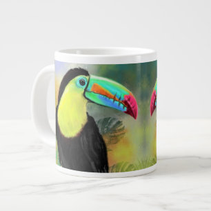 Caneca De Café Grande Ave Tropical Toco Toucan - Pintura 
