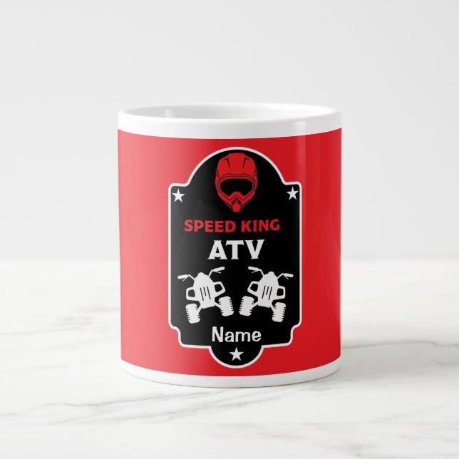 Caneca De Café Grande Aventuras no Quad Atv (Frente)