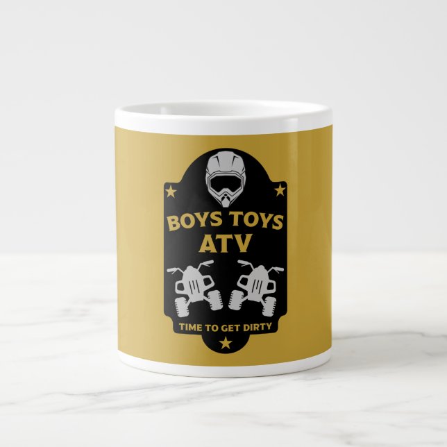 Caneca De Café Grande Aventuras no Quad Atv (Frente)