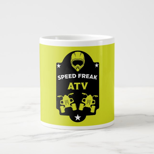 Caneca De Café Grande Aventuras no Quad Atv (Frente)