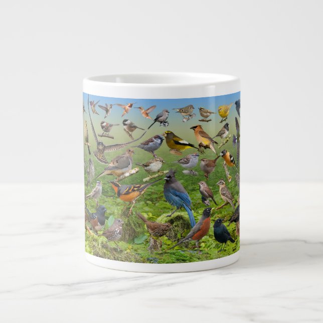 Caneca De Café Grande Aves Do Oeste (Frente)