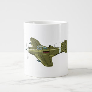 Caneca De Café Grande Avião-caça-retrógrado