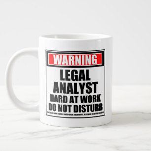 Caneca De Café Grande Avisar O Duro De Analista Legal No Trabalho Não I