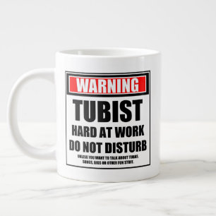 Caneca De Café Grande Avisar O Duro Tubista No Trabalho Não Incomodar
