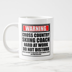 Caneca De Café Grande Aviso ao Duro De Treinador De Esqui Entre Países