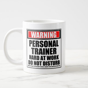 Caneca De Café Grande Aviso ao Duro do Treinador Pessoal no Trabalho