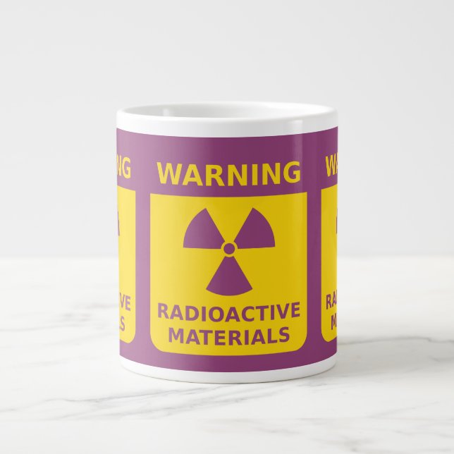 Caneca De Café Grande Aviso de radiação Jumbo Mug (Frente)