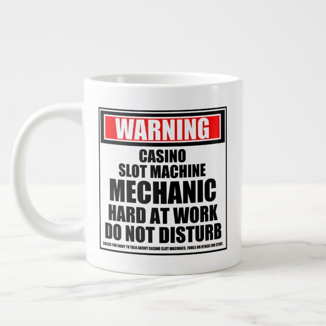 Caneca De Café Grande Aviso Duro Mecânico Da Máquina De Slot De Casino N (Esquerda)