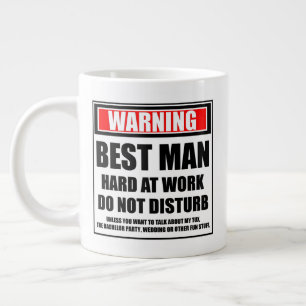 Caneca De Café Grande Aviso Melhor Homem Trabalhando Duro Não Perturbe
