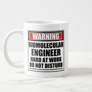 Caneca De Café Grande Aviso sobre Duro Biomolecular De Engenheiro No Tra