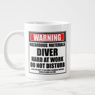 Caneca De Café Grande Aviso sobre Duro de driver de materiais perigosos 