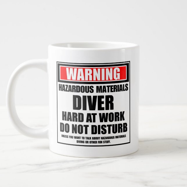 Caneca De Café Grande Aviso sobre Duro de driver de materiais perigosos  (Esquerda)