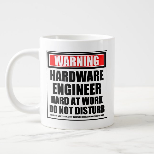 Caneca De Café Grande Aviso sobre o Duro do Engenheiro de hardware no tr (Esquerda)