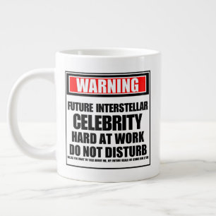 Caneca De Café Grande Aviso sobre o futuro Duro de celebridade intereste