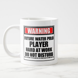 Caneca De Café Grande Aviso Sobre O Futuro Duro De Jogadores De Polo Aqu