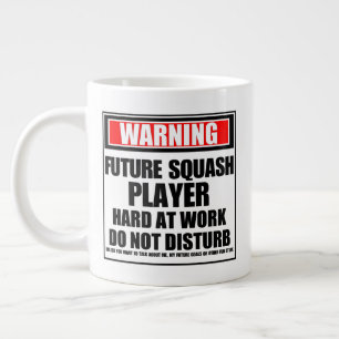Caneca De Café Grande Aviso sobre o futuro Duro do Jogador de Lixeira no