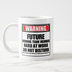 Caneca De Café Grande Aviso sobre o futuro Duro do Membro da Equipe Reme