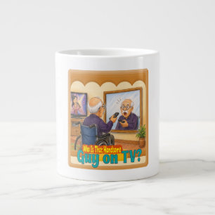 Caneca De Café Grande Avô Engraçado Confundindo Espelho com Desenho de T