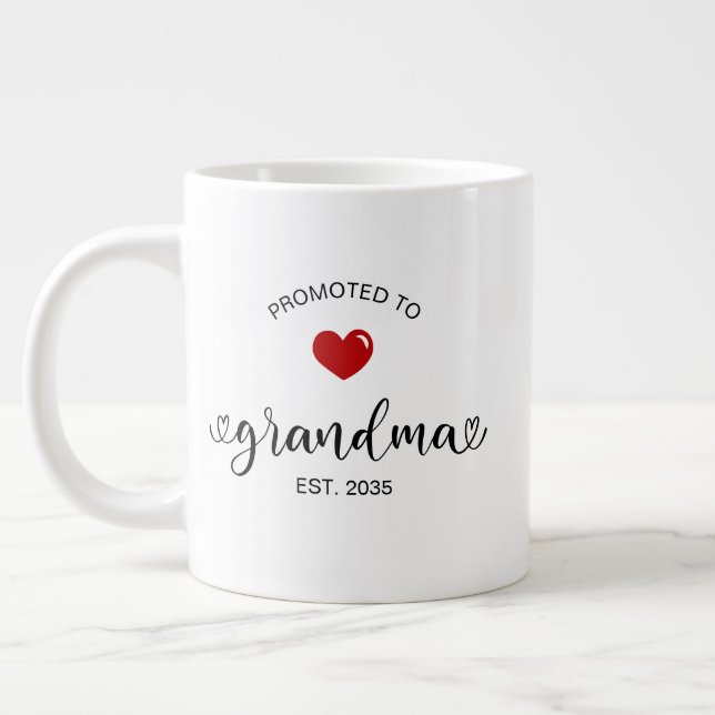 Caneca De Café Grande Avó Estabeleceu Novo Presente de Avó (Esquerda)
