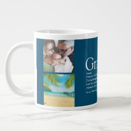 Caneca De Café Grande Avô Vô Papai Definição Colagem de Fotos