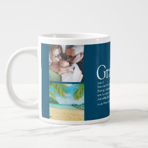 Caneca De Café Grande Avô Vô Papai Definição Colagem de Fotos