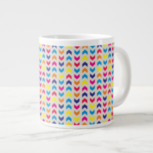 Caneca De Café Grande Aztec Chevron colorido