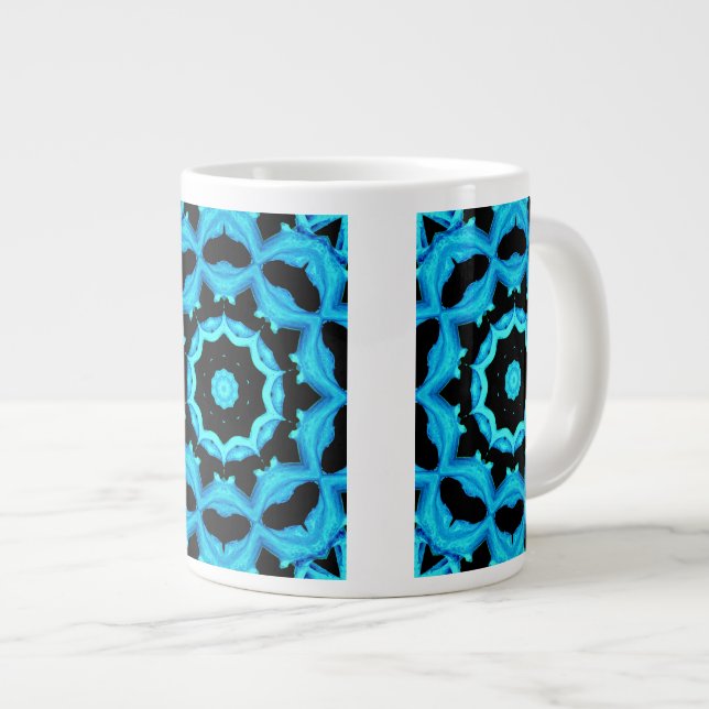 CANECA DE CAFÉ GRANDE AZUL OCEANO (Frente Esquerda)