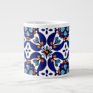 Caneca De Café Grande Azulejo mexicano Talavera Terracotta nº 1