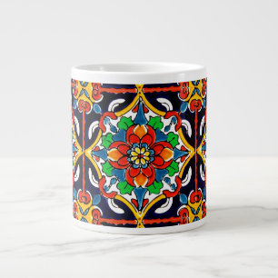 Caneca De Café Grande Azulejo mexicano Talavera Terracotta n.o 5