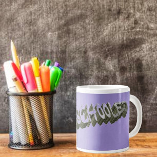 Caneca De Café Grande B Cinza Escolhida - Wht